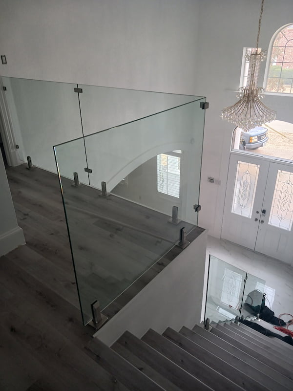 Glass stair handrail project 1