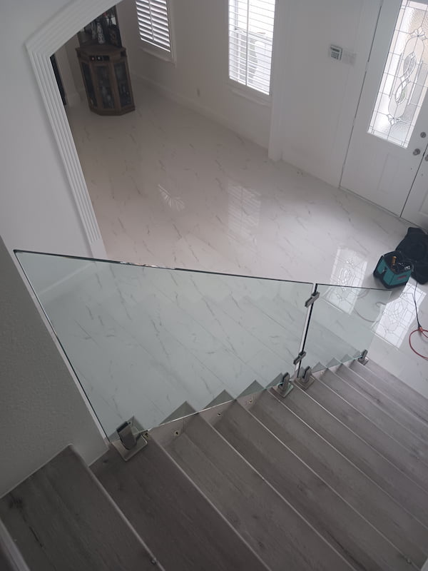 Glass stair handrail project 3