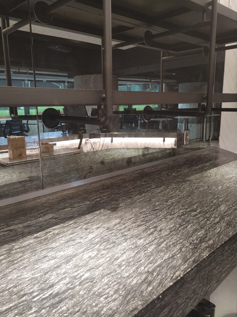 Beveled glass detail